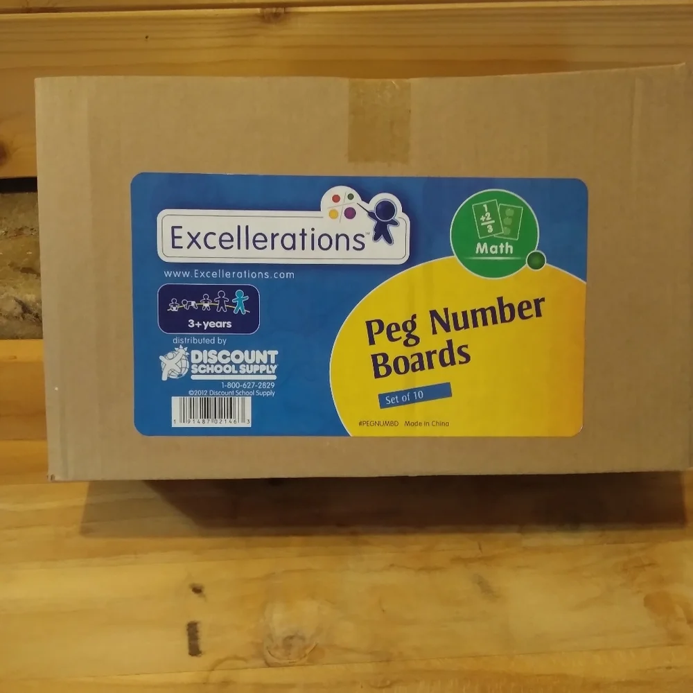 Hands on learning to count add subtract real wood pieces heavy duty New in Box